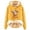 Yellow, variant on NinXxx Women's Casual Cow Print Hoodie Long Sleeve Pullover Sweatshirt Blue XXXXL