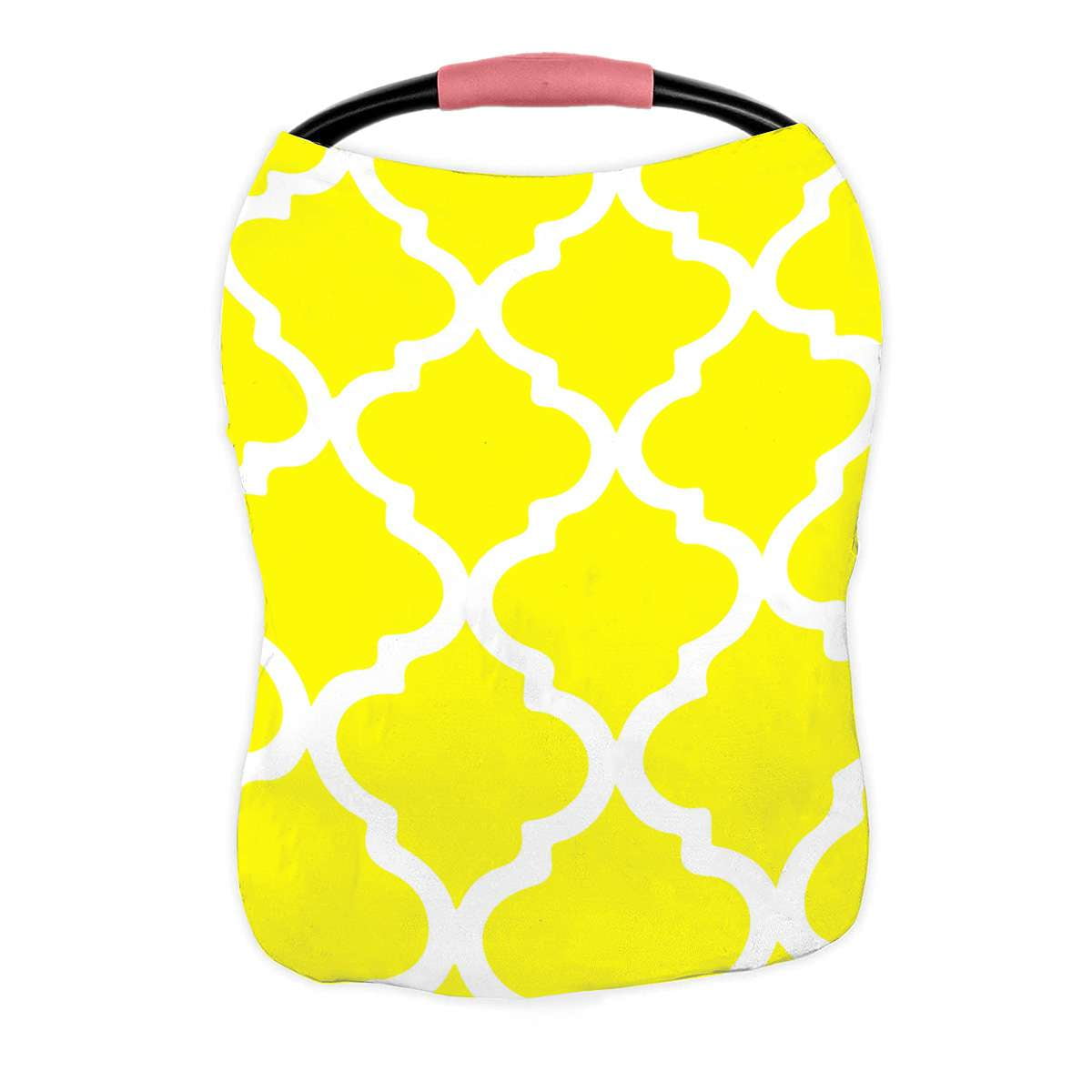 ECZJNT Geometric Ikat Background Pattern yellow Morocco Nursing Cover Baby Breastfeeding Infant Feeding Cover Baby Car Seat Cover
