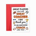 thumbnail image 1 of Tarjetas de agradecimiento FOOZDEEVAAQ, regalo de reconocimiento para entrenador, 1 of 6