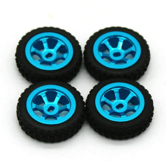 4X Aluminum Alloy Wheels Rim Tires for Wltoys 1/28 K969 K989 P929 RC Car