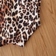 thumbnail image 6 of Fesfesfes Newborn Infant Baby Bodysuit Girls Solid Sleeveless Romper Leopard Shorts Outfits Set, 6 of 8