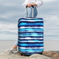 thumbnail image 5 of Salouo Ice Blue Stripes Pattern Travel Dust-proof Suitcase Cover, Softside Suitcase Protector Luggage Cover Protector for 18-32inch ,Not Included Suitcase, 5 of 8