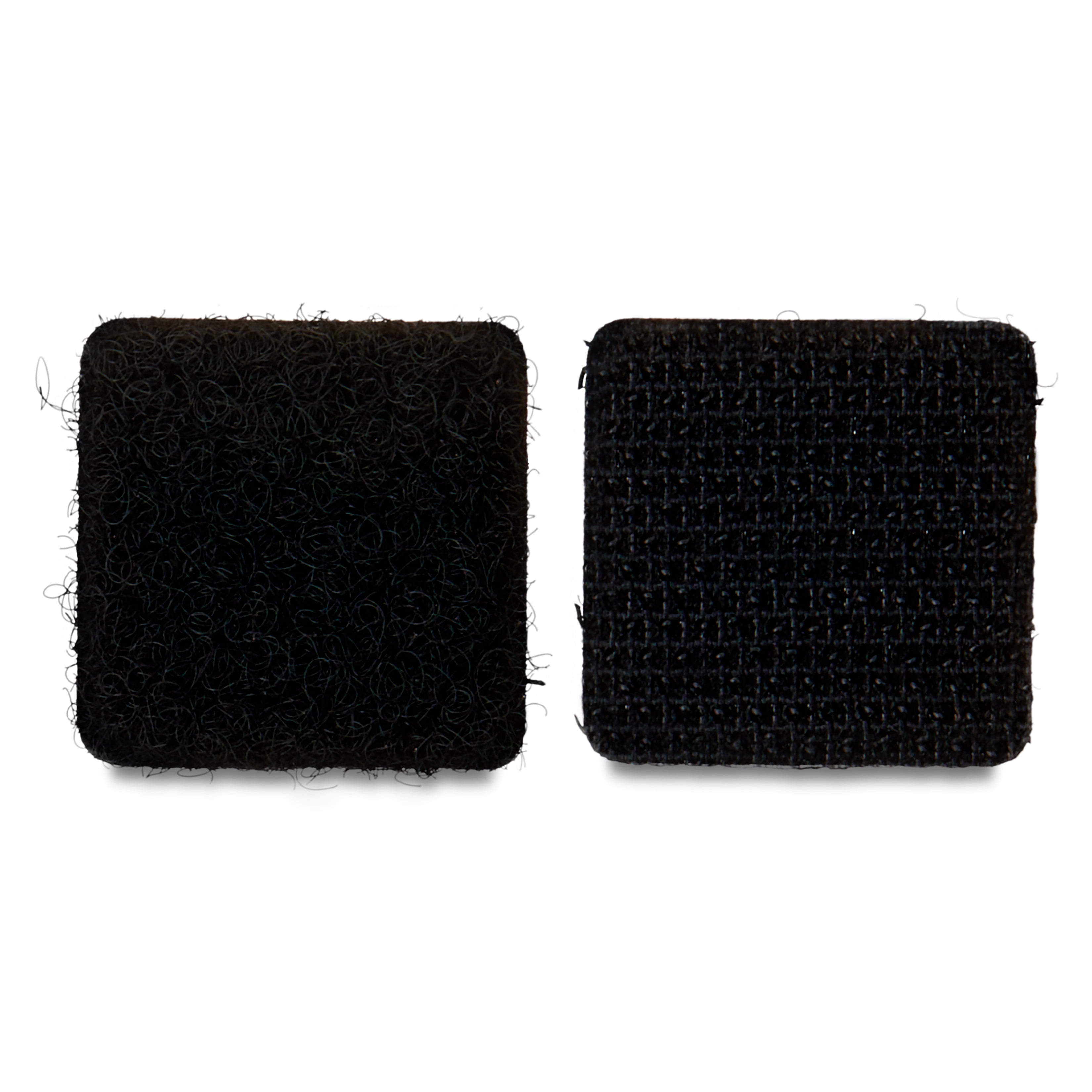 Pen+Gear Self-Adhesive Hook & Loop Fasteners, Black, 8 Count