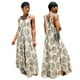 thumbnail image 1 of 1 pieza de mujer extra largo pantalones de pierna ancha mono chaleco mono (beige, M), 1 of 3