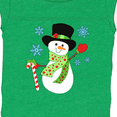 thumbnail image 4 of Inktastic Christmas Snowman in Top Hat with Candy Cane Boys or Girls Baby Bodysuit, 4 of 5