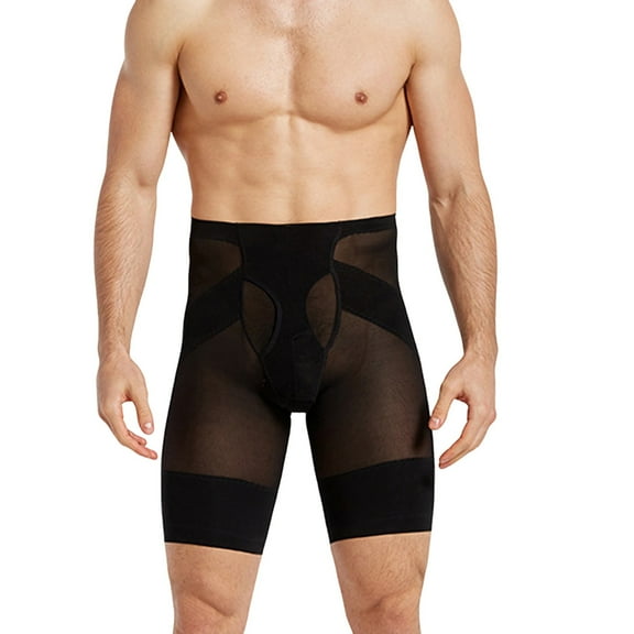 Miqool Men's Shapewear Tummy Control Shorts Slimming Body Shaper Compression Underwear Boxer Briefs Belly Girdle