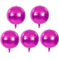 thumbnail image 2 of TONIFUL 5pcs Grande Rosa Rosa 4D Globo Redondo Gigante Foil Globo Grande Espejo Metálico O Toniful TONIFUL, 2 of 2