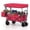 Red, variant on Costway Folding Utility Wagon with Detachable Canopy, Collapsible Garden Cart with Adjustable Push & Pull Handles Blue+Black