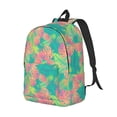 thumbnail image 2 of Balery Colorful Palm Leaves Vintage Canvas Backpack for Men and Women - Large Capacity, Durable Travel Laptop Bag for School, Work, Hiking, and Outdoor Activities, 2 of 7