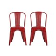 thumbnail image 3 of DHP Nova Red Metal Mesh Dining Chairs, 3 of 4