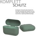 thumbnail image 4 of Coque de Protection Airpods Pro en Silicone, Compatible avec Airpod Pro / Accessoires de Protection / Supporte la Charge Sans Fil / Vert Nuit, 4 of 4