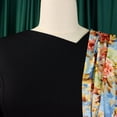 thumbnail image 6 of AURA Plus Size Elegant Pencil Midi Dress High Waist Round Neck Three Quarter Sleeve Splicing African Work Dress, 6 of 9