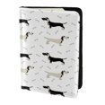 thumbnail image 2 of Pofeuu Dachshund Dog Print Travel Document Organizer Passport Holder Men Women for Family (6.5 in x 4.5 in),Wallet Holder Credit Card Clutch Bag Case, 2 of 5