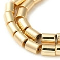 thumbnail image 3 of 5 Strand Electroplated Synthetic Non-magnetic Hematite Beads Strands Column Light Gold Plated 8x6mm Hole: 1.2mm 52pcs/strand 16.14''(41cm), 3 of 3