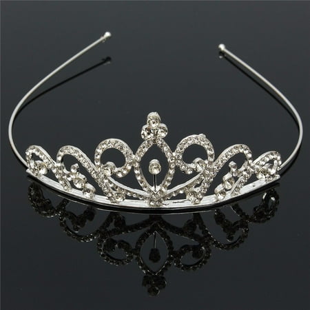 Rhinestone Crystal Bridal Hair Crown Tiara - for Wedding Prom Birthday Party Pegeant Prinecess Headpiece Crown Headband Girl Women 1.5