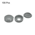 thumbnail image 3 of Uxcell 100Pack 5mm Hinged Screw Cover Caps Plastic Fold Screw Snap Covers, Gray, 3 of 5