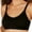 Black, variant on Amoena Womens Eliza Wire-Free Front Closure Pocketed Mastectomy Bra - Comfortable, Adjustable Wide Straps Black L
