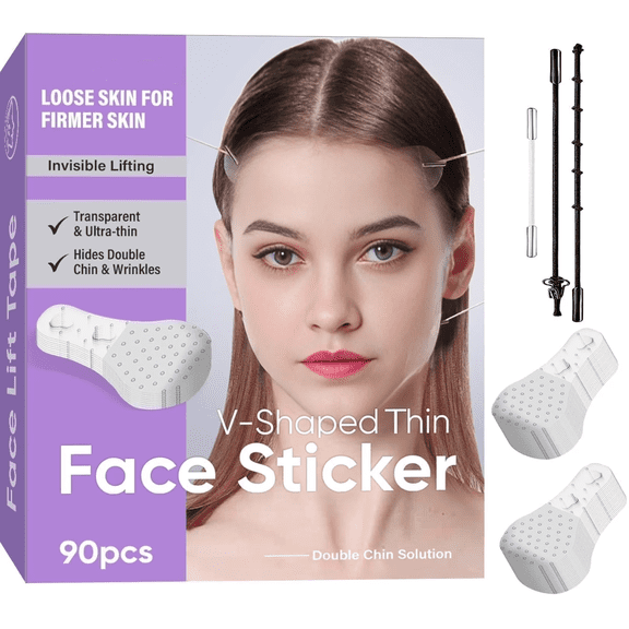 Face Lift Tape Invisible, Face Tape For Wrinkles Overnight, Hiding Facial Wrinkles, Lift Saggy Skin & Hide Double Chin,Ultra-Thin, Breathable, Waterproof (90pcs)