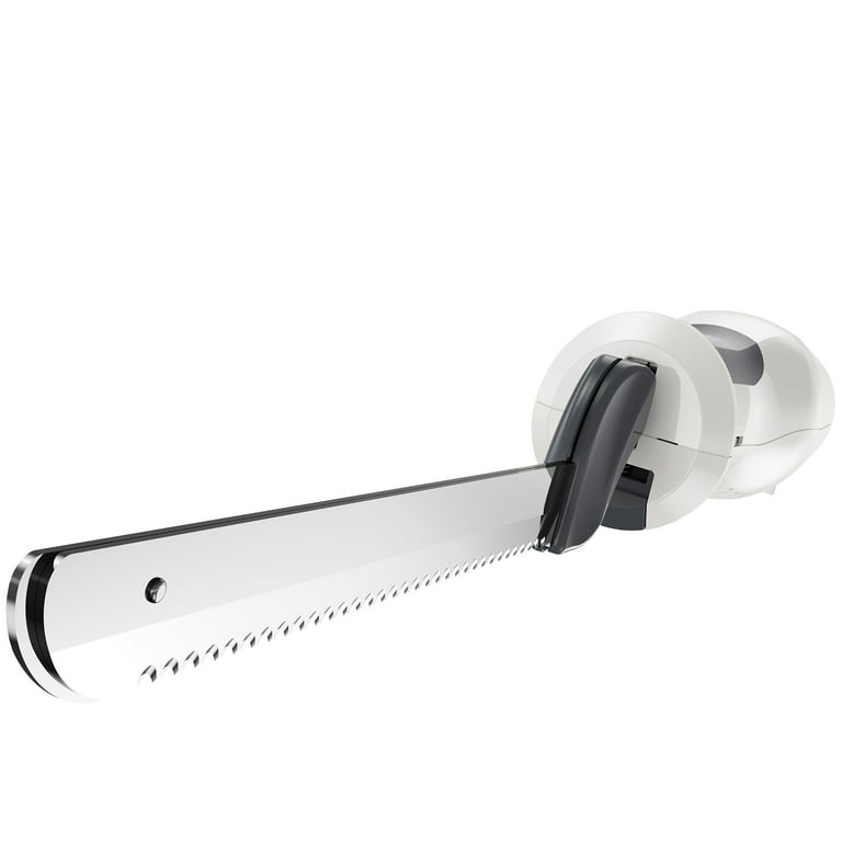  Black+Decker Comfort Grip Electric Knife with 7-Inch Stainles  Steel Blades, Safety Lock Button & Knife Stand, Ideal for Carving, Slicing  & Cutting Meats, Turkey Bread & Craft Foam, Dishwasher Safe: Home