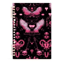 Spiral Journal Notebook Wing with Heart College Ruled Notebook 8.3" x 5.7" A5 Lined Thick Paper Page