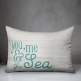 thumbnail image 3 of Creative Products You Me Sea White Wood Teal 14x20 Spun Poly Pillow, 3 of 3