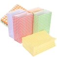 thumbnail image 5 of KAKOWELY 50 bolsas de fiesta a cuadros de colores para galletas, dulces y chocolates. Contenedor de dulces navideños para cumpleaños, bodas y festividades., 5 of 5