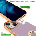 thumbnail image 3 of Compatible for iPhone 14 Plus Case with Ring Holder Kickstand [with Magnetic] Soft TPU Shockproof Electroplated Slim Thin Protective Phone Case for iPhone 14 Plus Purple, 3 of 14