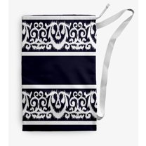 Simply Daisy Lacy Stripe 28 x 36 inch Navy Laundry Bag