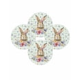 thumbnail image 7 of 15 Inch Round Placemats Set of 4, Bunny Easter Non Slip Heat Insulation PP Table Mats, Green Plaid Spring Floral Pastoral Washable Place Mats for Kitchen Dining Party Table Decor, 7 of 7