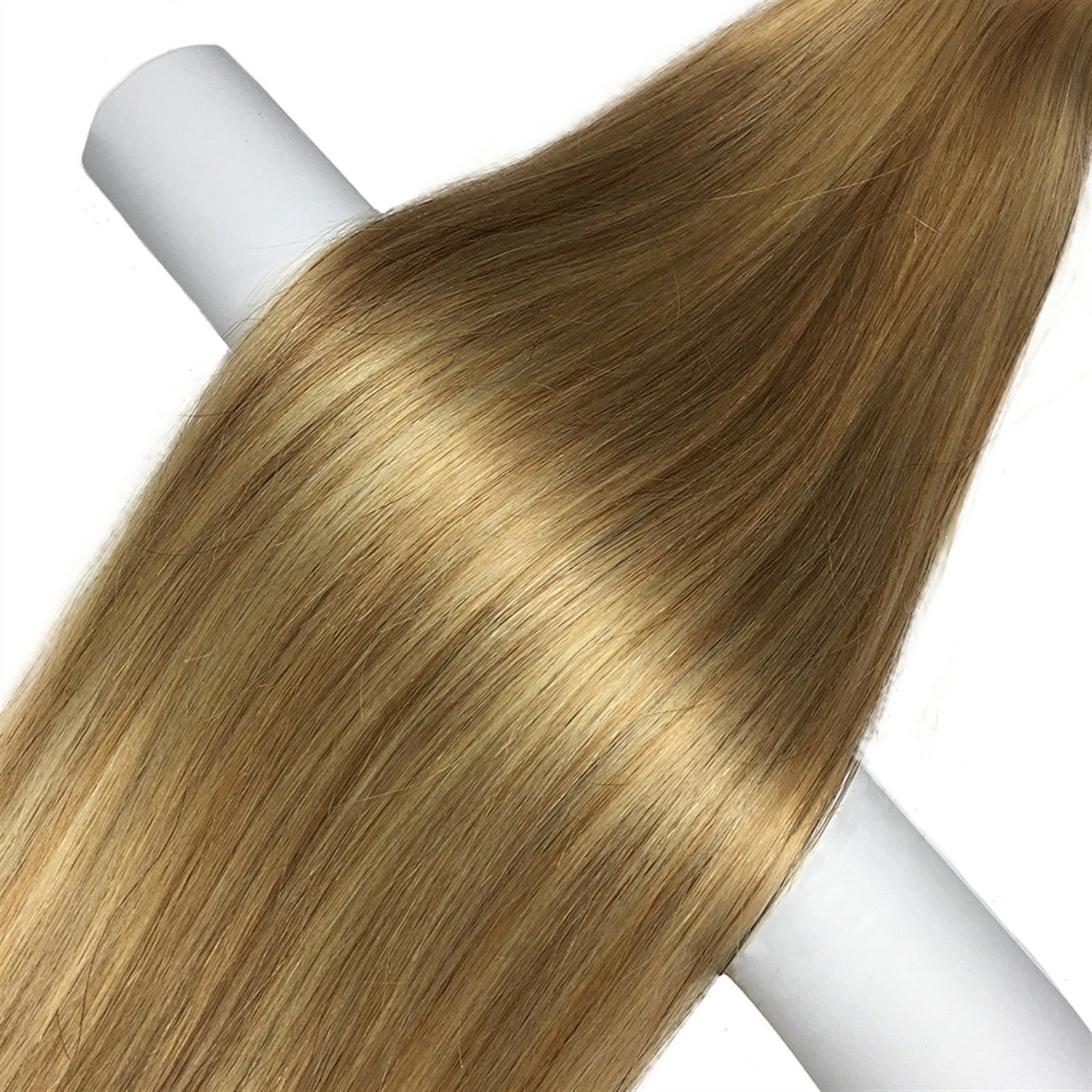 8 Pieces 10-26 inches Remy Clip in Ombre Hair Extensions Human Hair Light Blonde Golden Straight - Silky Straight Long Thick Real Hair Extensions for Women Fashion