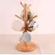 thumbnail image 4 of Estante para tazas de madera de bambú, organizador de tazas de té y café con árbol, soporte para colgar con 6 ganchos, soporte para tazas de bambú extraíble brillar Hogar, 4 of 6