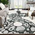 thumbnail image 2 of Haperlare Abstract Machine Washable Area Rugs for Living Room Modern Ultra-Thin Soft Black and White Snake Rugs for Bedroom 8'x10' Throw Carpet, 2 of 7