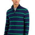 thumbnail image 2 of Club Room Men’s Pop Striped Pullover, Navy/L, 2 of 3