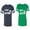Men Navy / Women Green, variant on The King His Queen Matching Couple Cotton Jerseys (Men Navy / Women Black) (Men S / Women S)