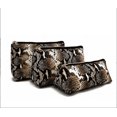 thumbnail image 1 of Juego de 3 bolsas organizadoras de maquillaje, bolsa grande portátil para cosméticos, soporte para brochas de viaje, bolso de PU con cremallera dorada, estuche de almacenamiento para, 1 of 3