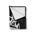 thumbnail image 2 of Japanese Soft Flannel Fleece Blanket, Traditional Martial Art Themed East Medieval Culture Design Monochrome Motif, Cozy Plush for Indoor and Outdoor Use, 70" x 90", White and Black, by Ambesonne, 2 of 6