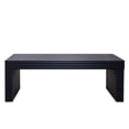 thumbnail image 4 of 47.6" Modern Black Ribbed Coffee Table – Rectangular Low Profile Center Table for Living Room, 4 of 13