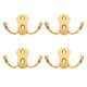 thumbnail image 1 of GOOHOCHY 4 unids robusta dual gancho colgadores de pared sala de pared ropa ropa ropa ganchos, 1 of 7