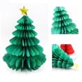 thumbnail image 5 of 1 colgante estéreo de árbol de Navidad/sombrero, adornos colgantes de panal de papel para decoración de fiestas navideñas, suministros para mesas navideñas, 5 of 5