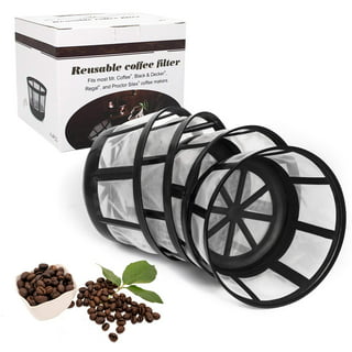 GoldTone Brand Reusable 8-12 Cup Basket Filter | Reusable Basket Coffee  Filter Nylon Mesh fits Mr. Coffee, Black + Decker, Proctor Silex (4 Pack)