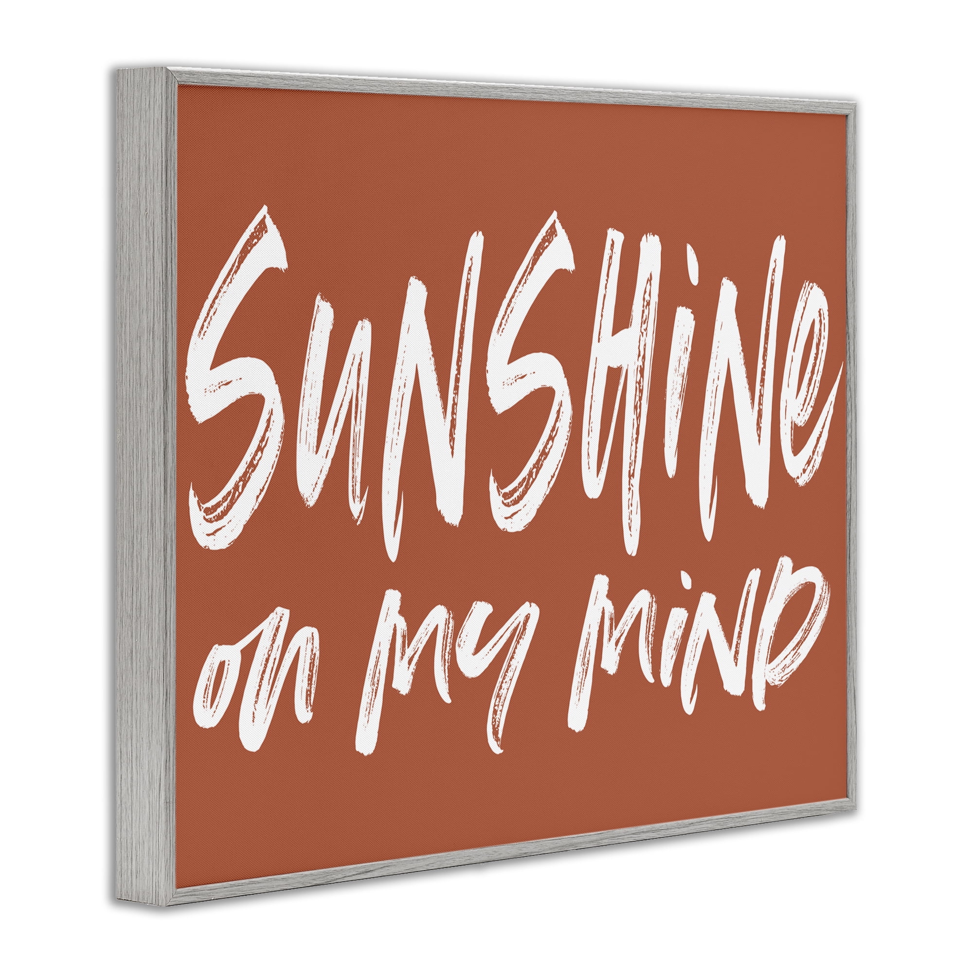 Sunshine State Of Mind Brown Gray Framed Giclee Art, design by Lettered and Lined