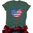 thumbnail image 6 of Women American Flag Shirts USA Flag Stars Stripes Graphic Blouse Patriotic Shirt 4th of July T Shirt Summer Tops Tee, 6 of 6