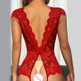 thumbnail image 5 of Aayomet Valentines Lingerie pour Femme Lingerie Body Teddy (Rouge, M), 5 of 5