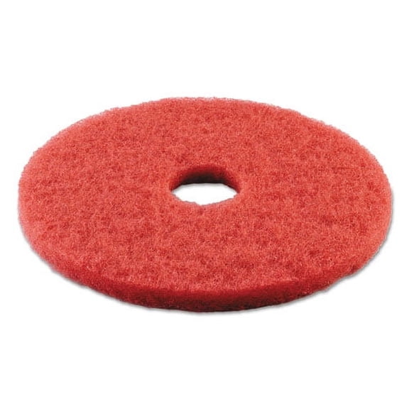 Boardwalk Buffing Floor Pads, 14" Diameter, Red, 5/Carton -BWK4014RED
