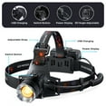 thumbnail image 4 of AOKESI LED Rechargeable Headlamp, 90000 Lumens Super Bright Headlamp for Adult, 90° Adjustable USB Rechargeable Head Light with 5 Modes, Waterproof Zoom Flashlight for Camping, Running, Cycling, 4 of 8