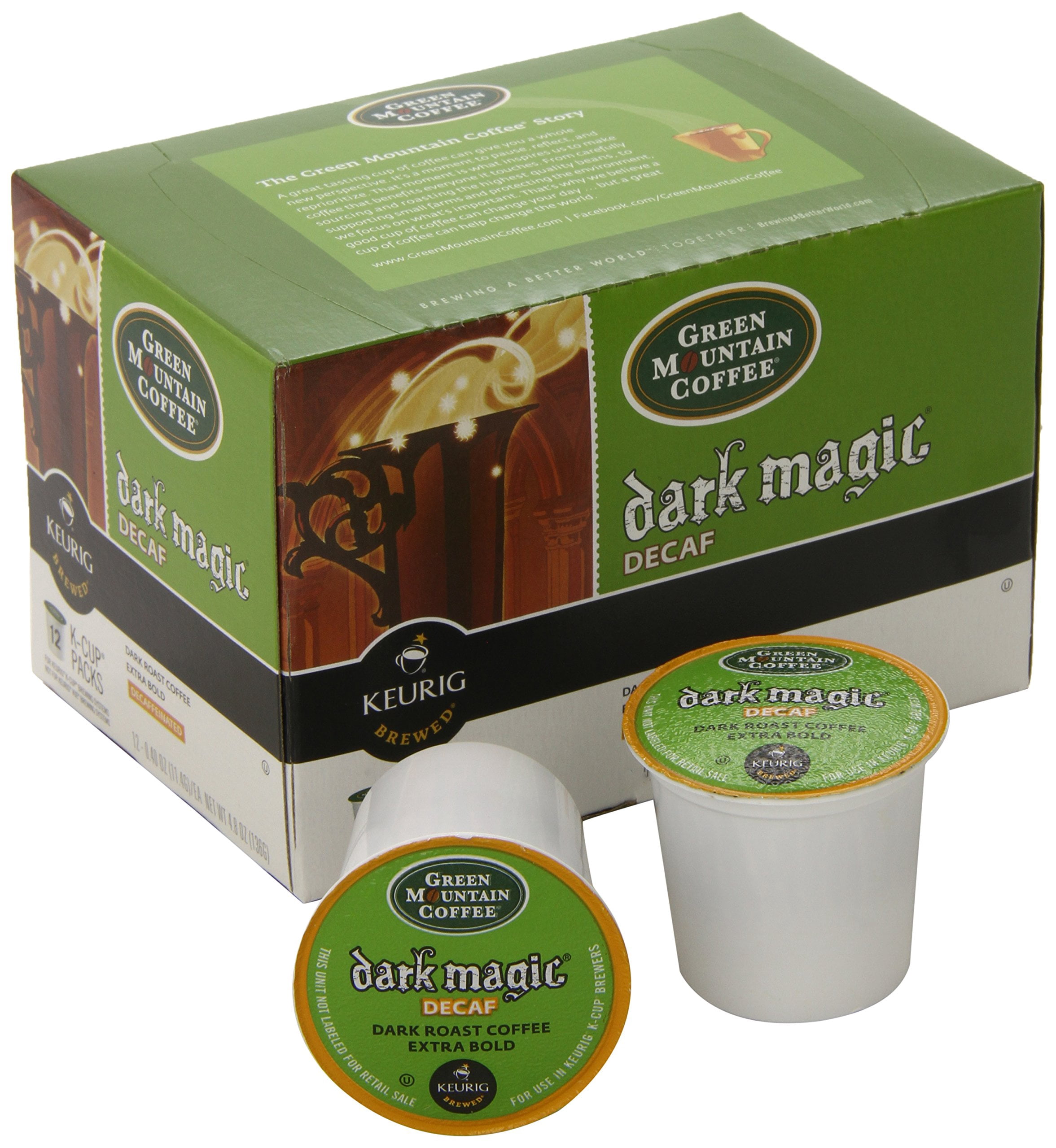 Green Mountain Coffee Decaf K-Cup, Dark Magic, 12-Count