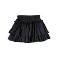 thumbnail image 4 of ZACPNCV Skirts for Girls Mini Little Festival Ruffle High Cut Cheerleader Cosplay Plain Skort Girls Black 6-7 Years, 4 of 8