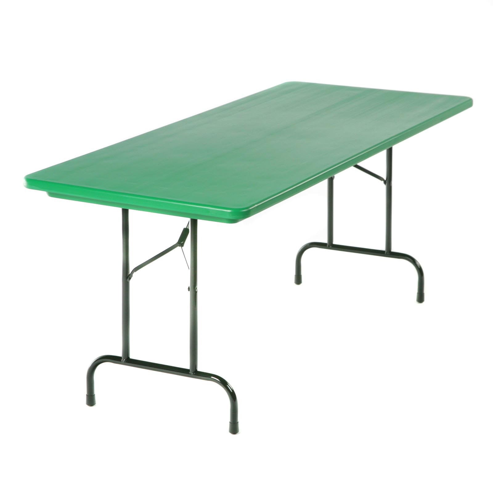 Correll Commercial Duty GREEN Plastic Top Folding Table OnePiece Blow