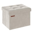thumbnail image 1 of Reposapiés plegable Storage Ottoman SONGMICS, 31 x 41 x 31 cm, color crema, 1 of 7