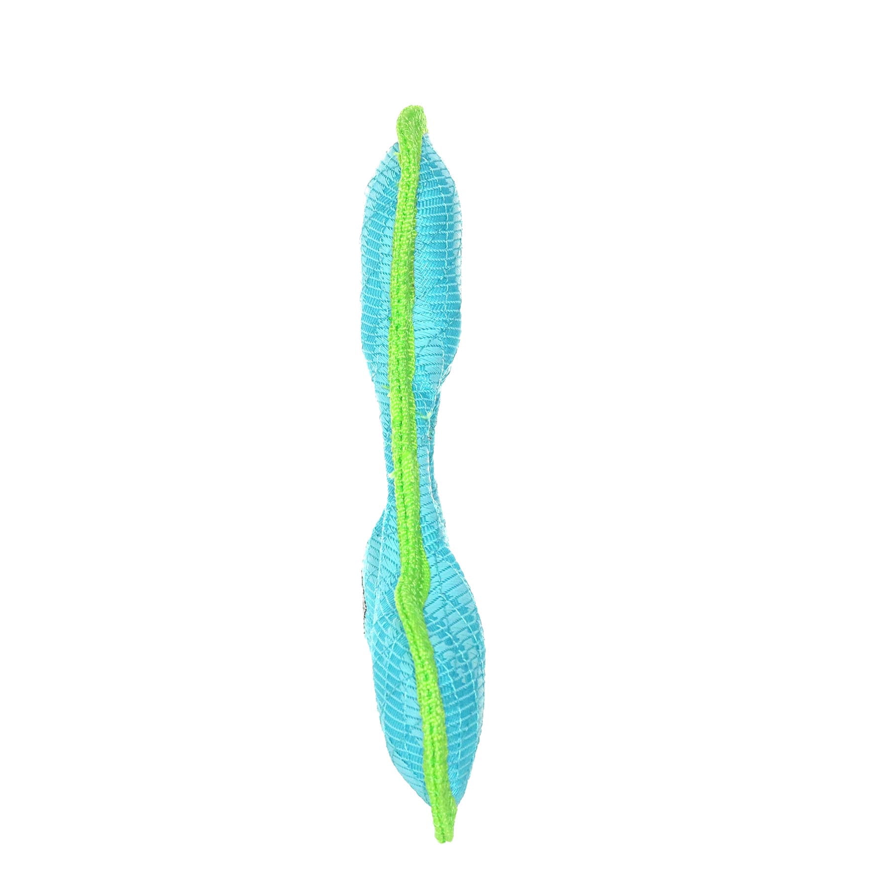DuraForce TriangleRing Tiger Blue-Green, 2-Pack, Durable Woven Mesh Fiber Squeaky Dog Toy